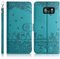 Succtopy Coque pour Samsung Galaxy S7 Étui de Protection [Etui à Rabat] [Pochette de Portefeuille] [Fermeture Magnétique] Housse Premium en Cuir PU Portefeuille Samsung Galaxy S7 Bleu