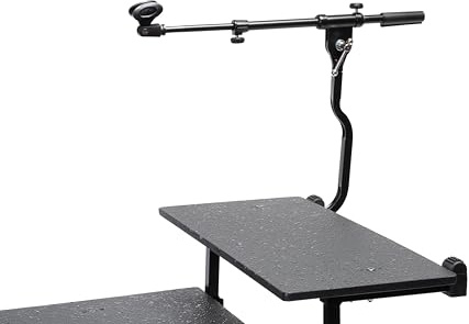 Rock N Roller Miniatur-Boom-Arm RMBCK-1 für RCK-1 Compact Keystand, Mikrofon Arm (Mikrofonarm, mit Universal-Mikroklemme, verstellbarer Microphone Arm, 48,3 x 5 x 5 cm, 500 g), Schwarz