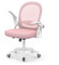 naspaluro Home Office Chair Ergonomic Desk Chair Swivel Computer Chair Mid-Back Mesh Chair with Flip-up Armrests and Lumbar Support for Home/Office - Pink