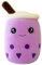 BAIYSFFG Cute Cartoon Boba Milk Tea Soft Plush Doll, Giant Boba Bubble Plushie Stuffed Tea Cup Pillow Gift Toys(Brown,25CM) (Purple-24cm)