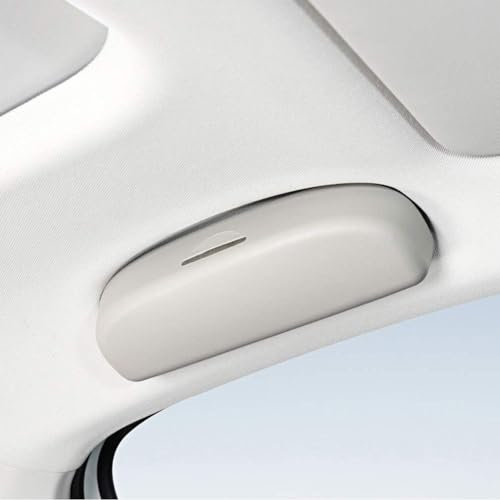 LJDSM Brillenetui Auto Kompatibel Mit VW Golf 8 GTI GTE GTD 2020, Sonnenbrillenhalter Brillen Aufbewahrungsbox Auto Sonnenblende Universal Brillenhalter.,2/White