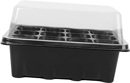 POPETPOP 12 cultivador Bandeja de macetas de vivero cúpulas de Humedad Iniciales bandejas para semilleros bandejas de Cultivo germinador Mini genitales Caja de plántulas Suite