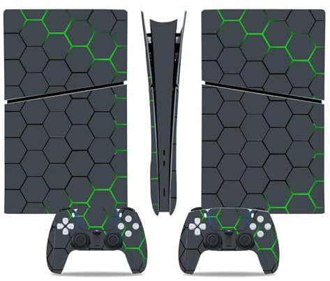para PS5 Slim Skin Digital Edition Consola Mando Cubierta Vinilo Skins Wraps Resistente Los Arañazos Compatible con para PS5 Digital Edition Slim 93069 Sin Burbujas Sin Espuma Antiarañazos