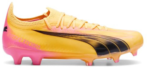 PUMA Ultra Ultimate Firm Ground - Tacos de fútbol artificiales para mujer, con tacos para suelo firme, color amarillo, talla 8 M