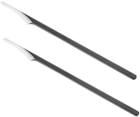 Pediküre Schaber 2 Stück aus Wolframstahl für Hornhautentfernung | Fußpflegewerkzeug für Damen, Schwarz, für Cuticle, Harte Haut, Glatte Füße, für Eingewachsene Zehennägel