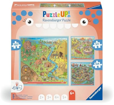 Ravensburger Puzzle Up History - Jigsaws for Kids Age 2 Years (24 Months) - Educational Toddler Toys - 4, 6, 8, 10 Pieces