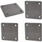 4 Pcs Steel Plates with Hole, 6“×6”Weldable Sheet Metal Square Brackets, Supports Painted Steel Square Brackets, for Industrial and Home Construction