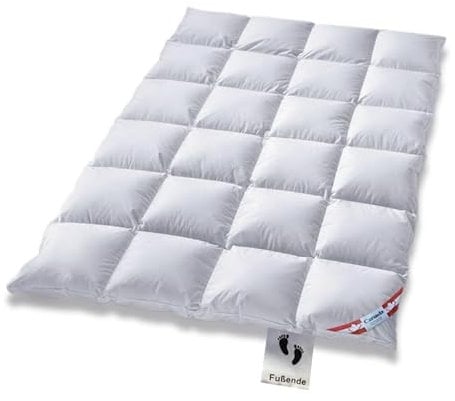 Canada Aussensteg Keine kalte Füsse Kassettendecke Winterdecke 100% Daune (155 x 220 cm)