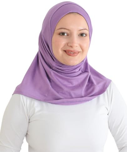 Prien Sport Kopftuch Für Damen, Muslimische Hijab Kleider, Weicher Schal Für Frauen, Muslim Kleid Set, Abaya Gebetskleidung, Islamische Kopftücher Kleidung Für Ramadan (Lila)