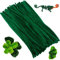 100 Stück Pfeifenreiniger Chenilledraht 30CM Biegeplüsch Kunst Pfeifenputzer Bunt Bastelset Bendable DIY Twist Stick Biegeplüsch Bunt zum Basteln für Zum Basteln und Dekorieren(Dunkelgrün)