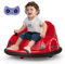 COSTWAY Autoscontro Elettrico per Bambini, Macchina Elettrica per Bambini con Luci LED, Connessione Wireless, Musica Giro a 360°, Macchina Cavalcabile per Bambini 18+ Mesi (Rosso)
