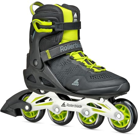 Rollerblade MACROBLADE 80, Inline-Skates für Männer, Fitness Inliner, Schwarz/Lime, 38/38.5