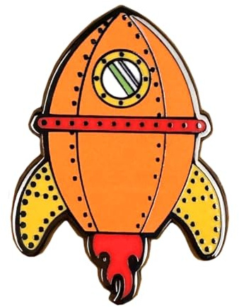 Pawprint Family | Rocket Enamel Pin Badge | Wallace and Gromit Official Merchandise