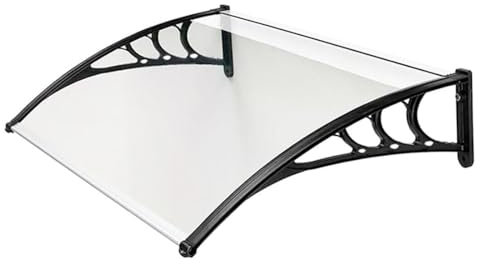 Marquesina exterior puerta entrada transparente modular techo cubierta policarbonato 120 x 80