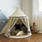 Spielzelt für Kleinkinder, Prinzessin Prinz Schlosszelt für Indoor, Kinderzelt für Spiel und Spaß im Kinderzimmer, Kinder Zelte für Zimmer, mit Tragetasche, Geschenk für Kinder (Dunkles Beige)