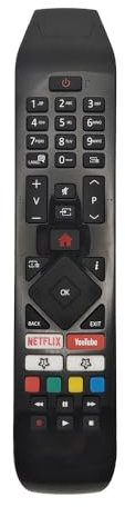 IOOIQQ Mando a distancia RC43140 compatible con Hitachi TV 43HK6000, 43HK6000, 43HHHK6001, 43HK6500, 43HL8000, 43HL8000K, 49HE4000, 49HK6000, 49HK6000. 500. 2 4HE2000, 24HE2001, 32HE2000, 32HE4000
