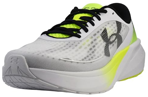 Under Armour Velociti Pace Laufschuhe Neutralschuh Herren weiß - White/high vis Yellow/Black 42