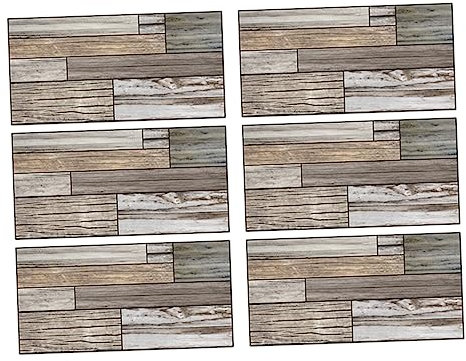 PartyKindom 6blätter Teiliges Wasserdichtes Tapeten- Selbstklebende Ölresistente Wand Spritzschutz-sticker Abnehmbar Für Küche Bad Wohnräume Dekorativer Fliesenschutz