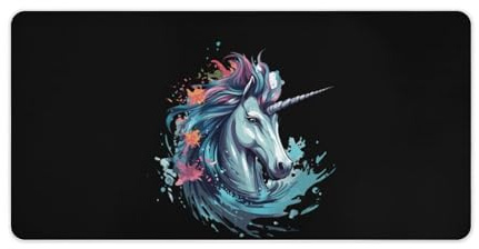 Anceky Unicorn Horse Schreibtischunterlage, großes Gaming-Mauspad mit Gummiunterseite, Mauspad, Schreibtischunterlage, Schutz für Büro und Zuhause