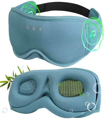 LC-dolida Bluetooth Antifaz para dormir, Auriculares para Dormir Anti-Luz Máscara de Dormir Sin Presión Ocular para Mujeres y Hombres, Auriculares para Dormir en Viajes, Turnos de Noche, Oficina