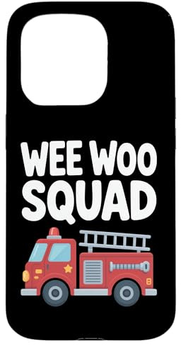 Wee Woo Squad Feuerwehr Kinder Feuerwehrauto Team Hülle für iPhone 15 Pro
