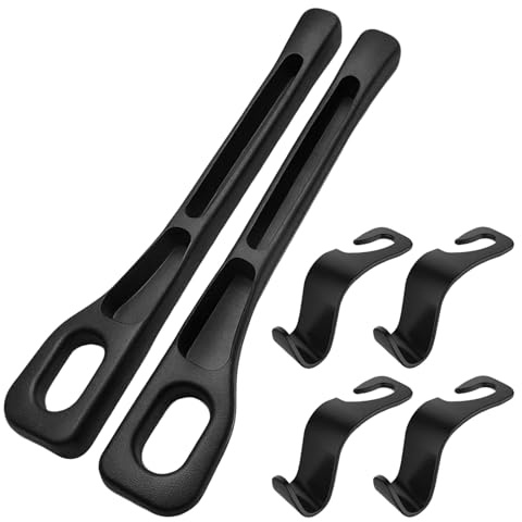 2 Pcs Universal Car Seat Gap Filler, Leak Proof Strip Filling with 4 Hooks | Organiser, Vehicle Mounted, Car Accessories for Car SUV Truck, Organize Keys Phones Wallets, Black