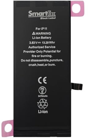 Smartex® Black Label Akku Batterie mit höher Kapazität kompatibel mit iPhone 11-3470 mAh