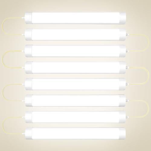 papasbox 8 Stück LED Leuchtstoffröhre 90cm | Feuchtraumleuchte Röhre 30W LED Deckenleuchte Lampe | 4500K Neutralweiß Leuchtstofflampe für Keller Werkstatt Garage Büro