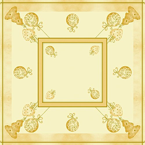 Sovie Home Tischdecke Tiffany in Creme aus Linclass® Airlaid, Einweg Weihnachtstischdecke stoffähnlich, ideal für Advents- & Weihnachtsfeiern, 80x80 cm, 1 Stück