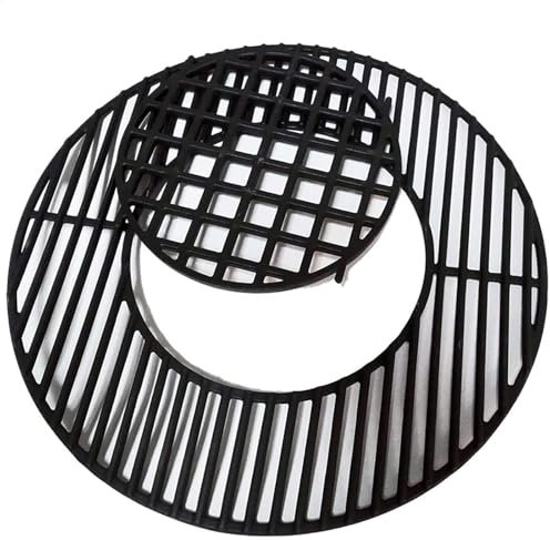 soldbbq 8835 Cast Iron 21.5 Grill Grates for Weber Original Kettle Premium 22-inch Charcoal Grill, 22'' Smokers, Replacement Parts for Weber 22 Performer Premium Grill