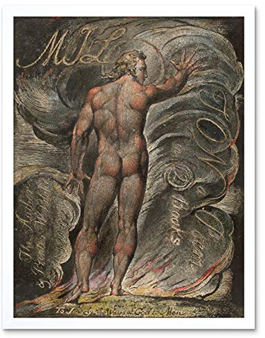 Fine Art Prints Blake Milton Poems Ways God Bucheinband, Kunstdruck, gerahmtes Poster, Wanddekoration, 30,5 x 40,6 cm