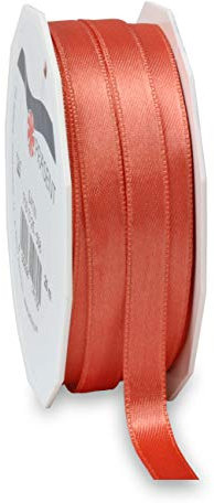 Präsent C.E. Pattberg Satin Living Coral, 25 m Satinband zum Einpacken von Geschenken, 10 mm Breite, Geschenkband zum Dekorieren & Basteln, Dekoband, Anlass