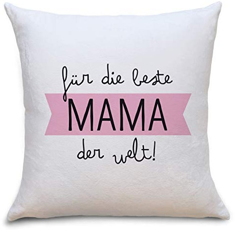 OWLBOOK® Geschenke für Mama zum Geburtstag | Beste Mama der Welt | Kissenhülle | Geburtstagsgeschenk