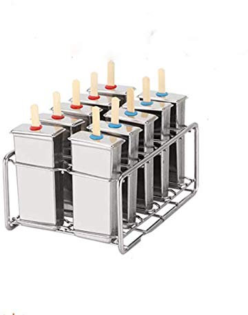 Ensemble De 10 Popsicle Mold Metal Edelstahl Bpa Free for Kids Moule à Glace Moulle à Glace INOX Convient pour Une Utilisation Popsicle Maison