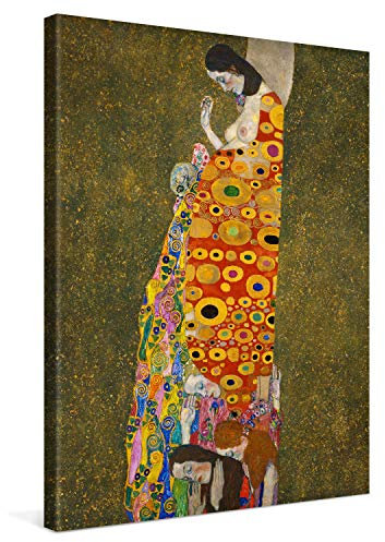PICANOVA – Hope II 60x80cm – Premium Leinwanddruck – Kunstdruck Auf 2cm Holz-Keilrahmen Für Schlaf- Und Wohnzimmer – Kollektion Gustav Klimt
