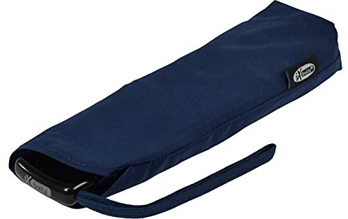 iX-brella Steel Flat Taschenschirm 2,5cm super Flacher Minischirm - Insignia Blue
