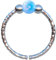 Silber Knorpel Ohrring - Dünn 20G 8mm Ring 3mm Blau Opal - Sterling Silber Helix Piercing Schmuck