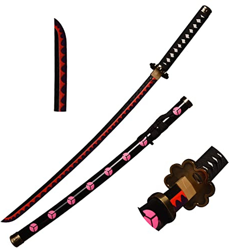 Skyward Blade Roronoa Zoro Katana Holzschwert, Anime Original Textur Japanische Samurai Schwert, Kitetsu/Shusui Katana/Wado Ichimonji/Yubashiri für Cosplay Kollektion