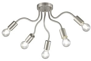 Deckenleuchte 5-flammig Mit Beweglichen Armen | Spotleuchte BREE | 5x E27 max. 40 Watt, exklusive Leuchtmittel
