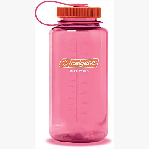Nalgene Sustain Tritan Bouteille d'eau sans BPA fabriquée avec des matériaux dérivés de 50% de déchets plastiques, 946 ml, large ouverture, rose flamant rose