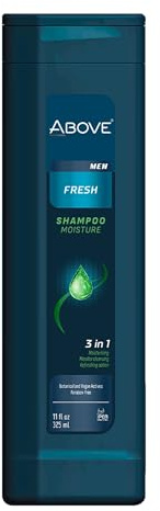 Above Fresh 3 in 1 Shampoo Moisture, 11 oz – Moisturizing Shampoo für Männer – Micellar Cleanse – geeignet für Trocken, Brittle, Damaged Hair – Vegan