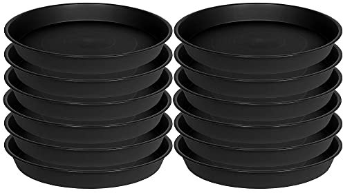 SEABABOO 12PCS Blumentopfuntersetzer Blumentopf Untersetzer Pflanzen-Untersetzer für den Innen Rund Plastik Untersetzer Pflanzen für den Innen- und Außenbereich Blumentopf Matte Topf Tropfschale