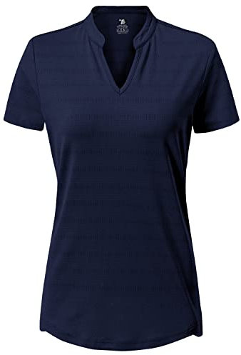 donhobo Women's Activewear T-Shirts,Ultra-Light Breathable Running Apparel for Women,Short Sleeved Gym Top Women Navy XL