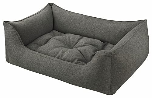 Dandy Dog Hundebett Filz Dunkelgrau - abziehbar Bezug und Füllung waschbar hochwertige robuste filzoptik Made in Germany - Größe M