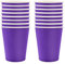 250ml Lila Papier Partybecher,16 Stück Lila Pappbecher,Trinkbecher Hochzeit Einwegbecher Disposable Cups für Hochzeit,Kinder DIY,Partybedarf,Tee,Heißen und Kalten Getränken Einwegkaffee Becher