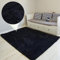 Amazinggirl Hochflor Teppich wohnzimmerteppich Langflor 100 x 160 cm - Teppiche für Wohnzimmer flauschig Shaggy Schlafzimmer Bettvorleger Outdoor Carpet Schwarz