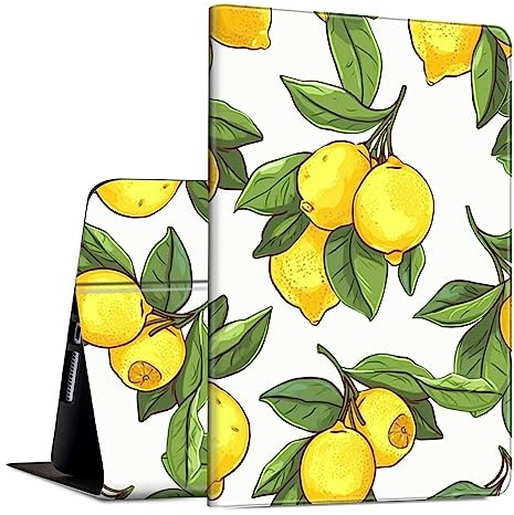 Lemons iPad 10.2 Hülle: Slim PU Leder Folio, Auto Wake/Sleep, Multi-Angle Smart Cover für iPad 9. / 8. / 7. Generation