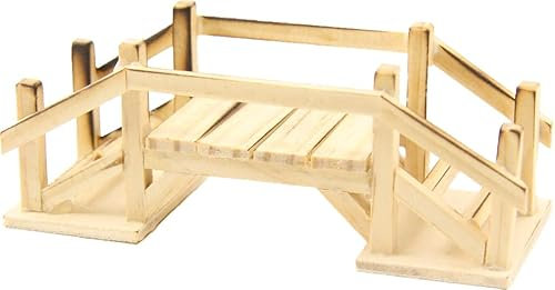 FADEDA Holzbrücke, Natur/Höhe:6 cm/handbemalt/detailgetreue Krippen Figuren - Weihnachten Tisch Dekoration Krippe Zubehör
