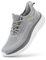 FitVille Chaussures de Running Homme Extra Larges - Basket de Marche Homme Confortable Sneakers Basquette Legere Graphite avec Bordure Noire 43 EU Large