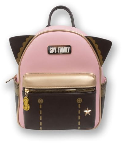Spy x Family Anime Anya Pink PU Mini Rucksack mit Hörnern, rose, One size